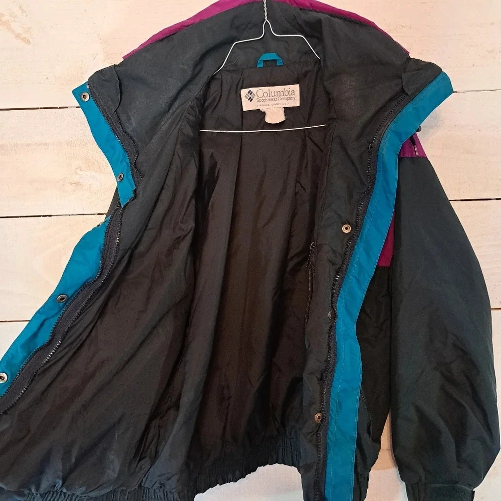 Vintage Columbia Jacket Women Vamoose Purple Teal.